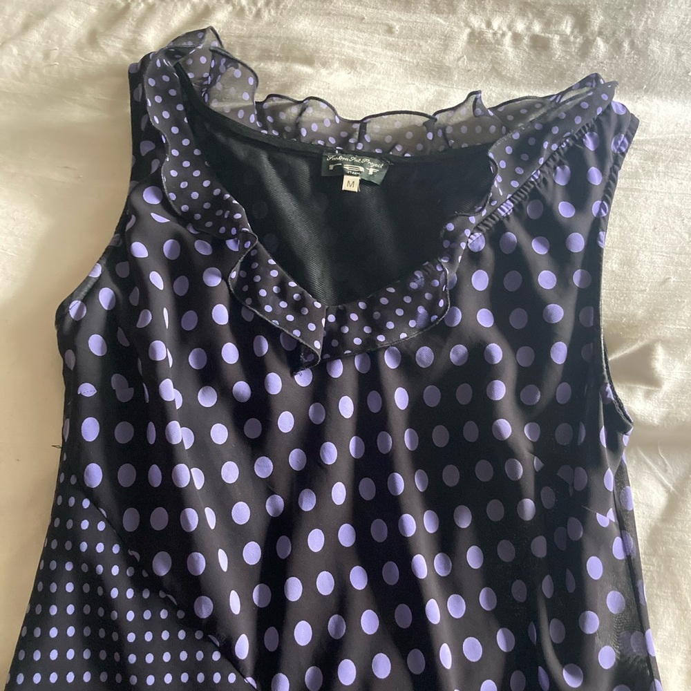 SOLD // Purple Polka Dot Dress
